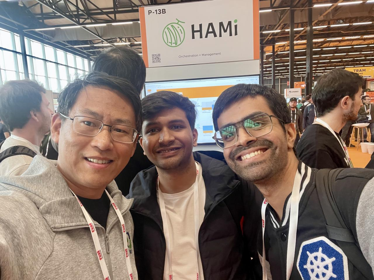 Indian contributors Rudraksh Karpe (center) and Shivay Lamba (right)